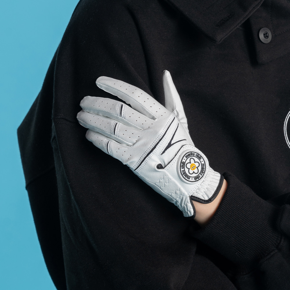 circle patch golf gloves